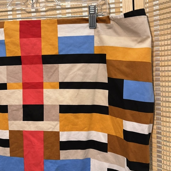 New York & Company Stretch Color Block Multicolored Pencil Skirt 18 - Picture 3 of 16